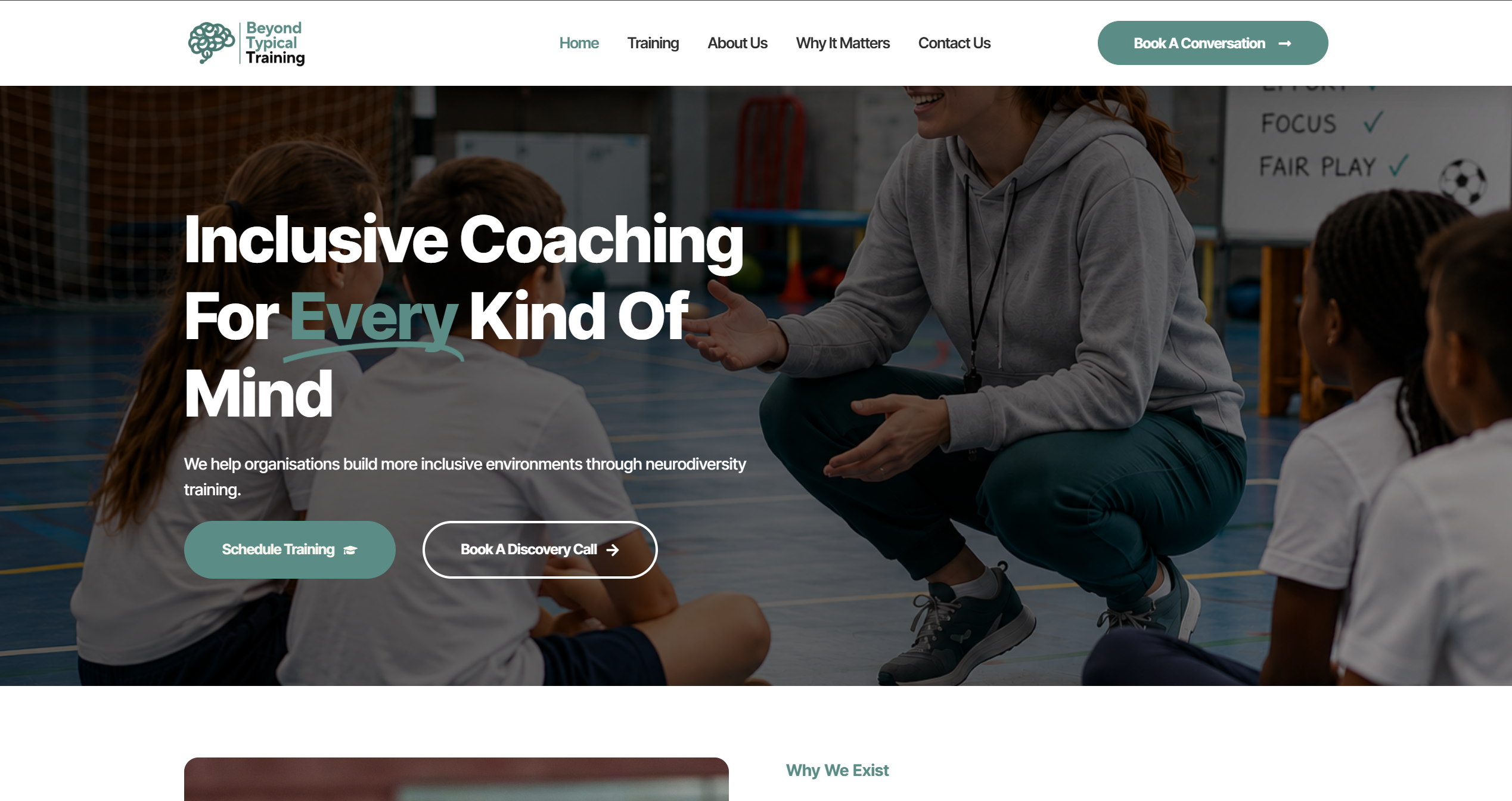 Beyond Typical Training website