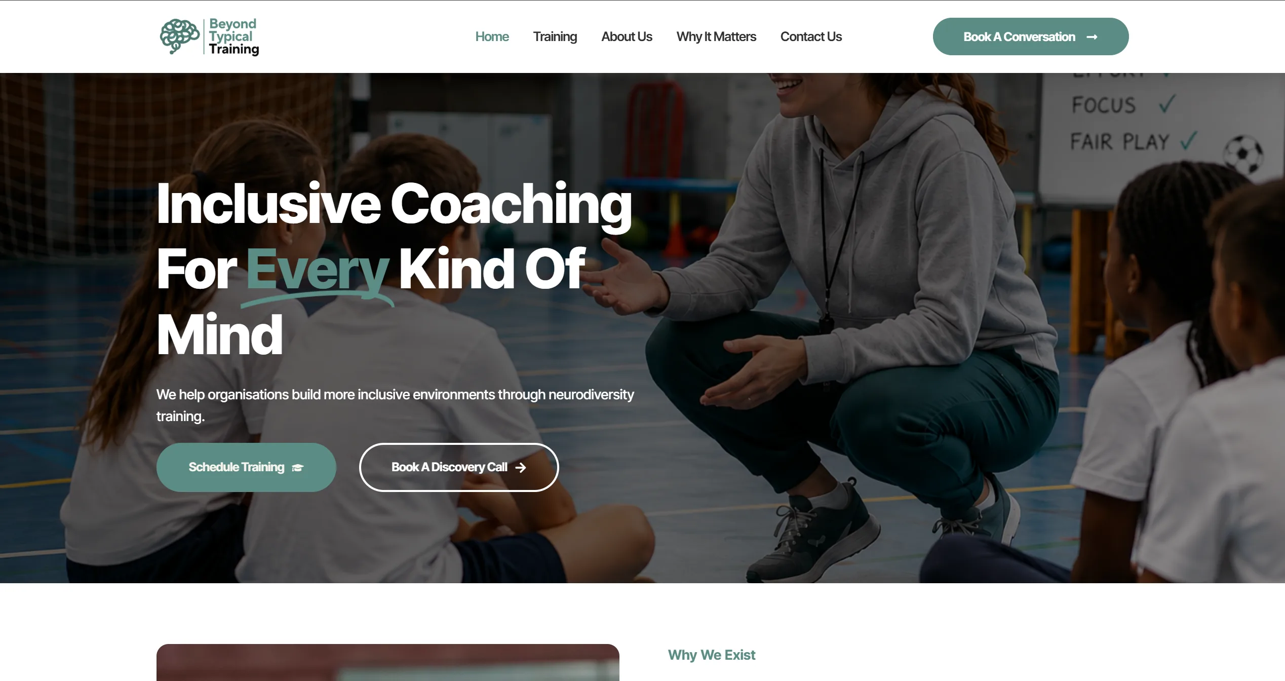 Beyond Typical Training website