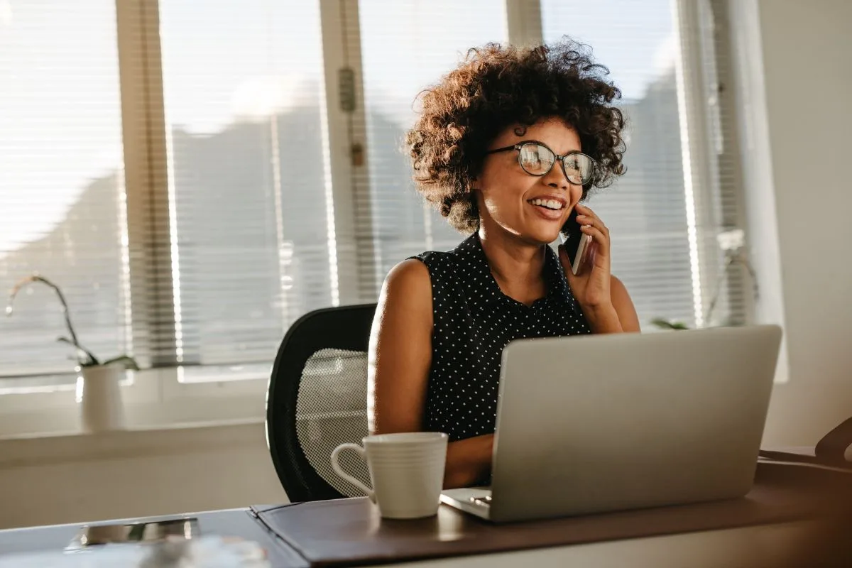 Business owner following up quickly on a lead after a short, easy-to-complete contact form submission