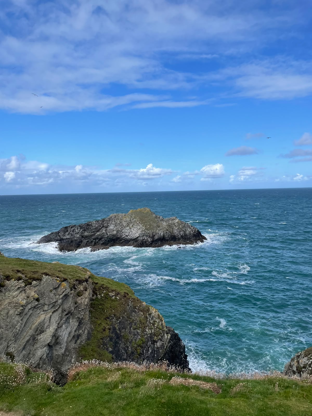 The rocky Atlantic coast of Cornwall near Newquay, the community that Cribbar Creative was built to serve