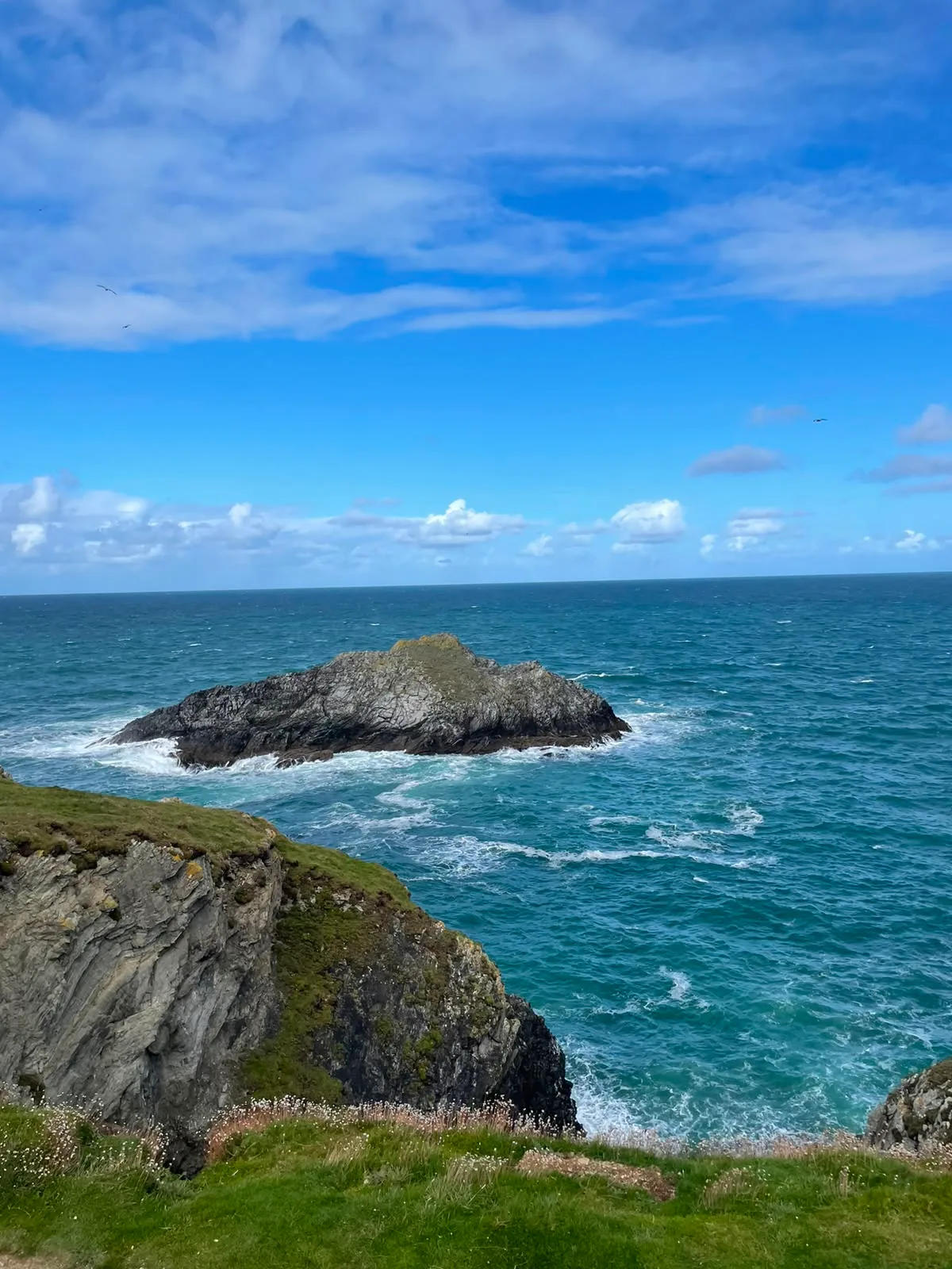 The rocky Atlantic coast of Cornwall near Newquay, the community that Cribbar Creative was built to serve