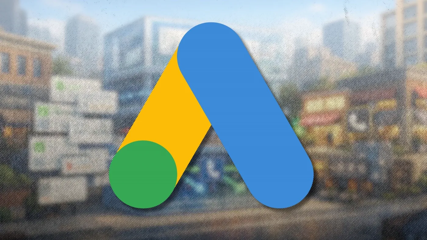 Google Ads campaign running over a busy high street